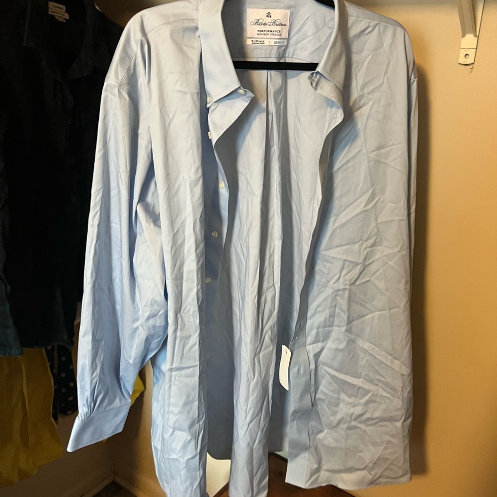 Brooks Brothers Sky Blue Performance Shirt